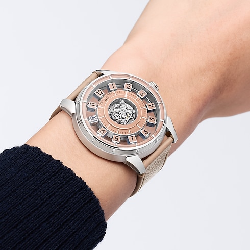 Tambour Spin Time Air Flying Tourbillon, Automatikuhrwerk, 42,5 mm, Platin Uhren Alle Uhren } | LOUIS VUITTON (Zoom)