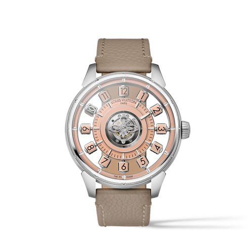 Tambour Spin Time Air Flying Tourbillon, Automatikuhrwerk, 42,5 mm, Platin Uhren Alle Uhren } | LOUIS VUITTON (Zoom)