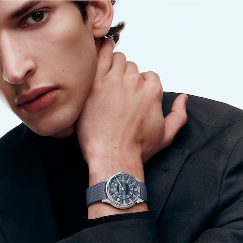 Tambour Spin Time, Automatikuhrwerk, 39,5 mm, Weißgold, Falkenauge und Diamanten interior view