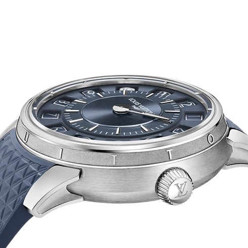 Tambour Spin Time, Automatikuhrwerk, 39,5 mm, Weißgold Uhren Alle Uhren } | LOUIS VUITTON (Zoom)