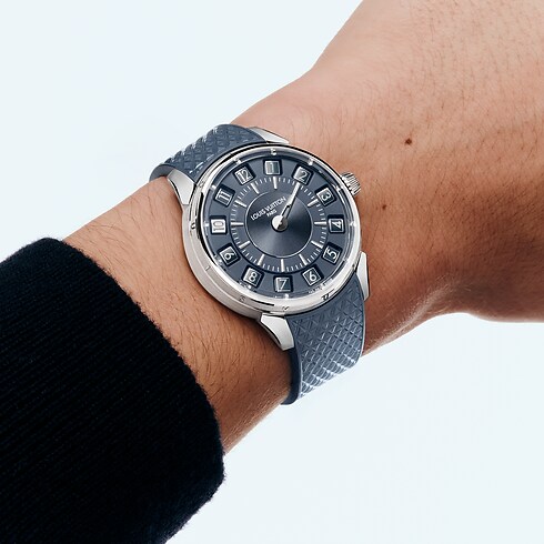 Tambour Spin Time, Automatikuhrwerk, 39,5 mm, Weißgold Uhren Alle Uhren } | LOUIS VUITTON (Zoom)