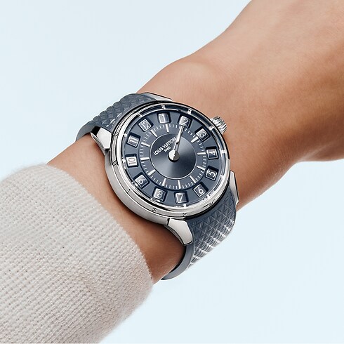 Tambour Spin Time, Automatikuhrwerk, 39,5 mm, Weißgold Uhren Alle Uhren } | LOUIS VUITTON (Zoom)