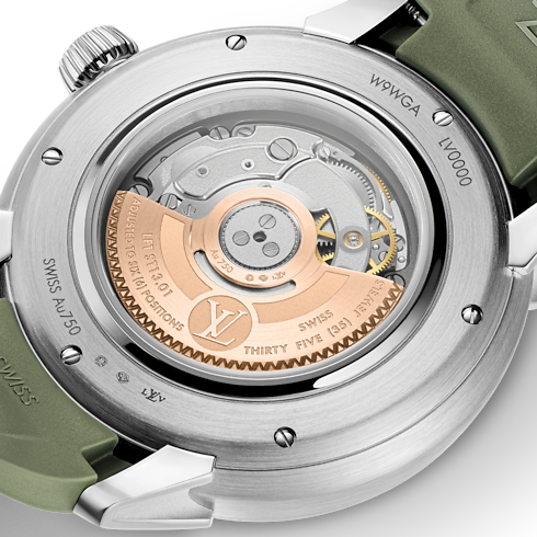 Tambour Spin Time, Automatikuhrwerk, 39,5 mm, Weißgold Uhren Alle Uhren } | LOUIS VUITTON (Zoom)