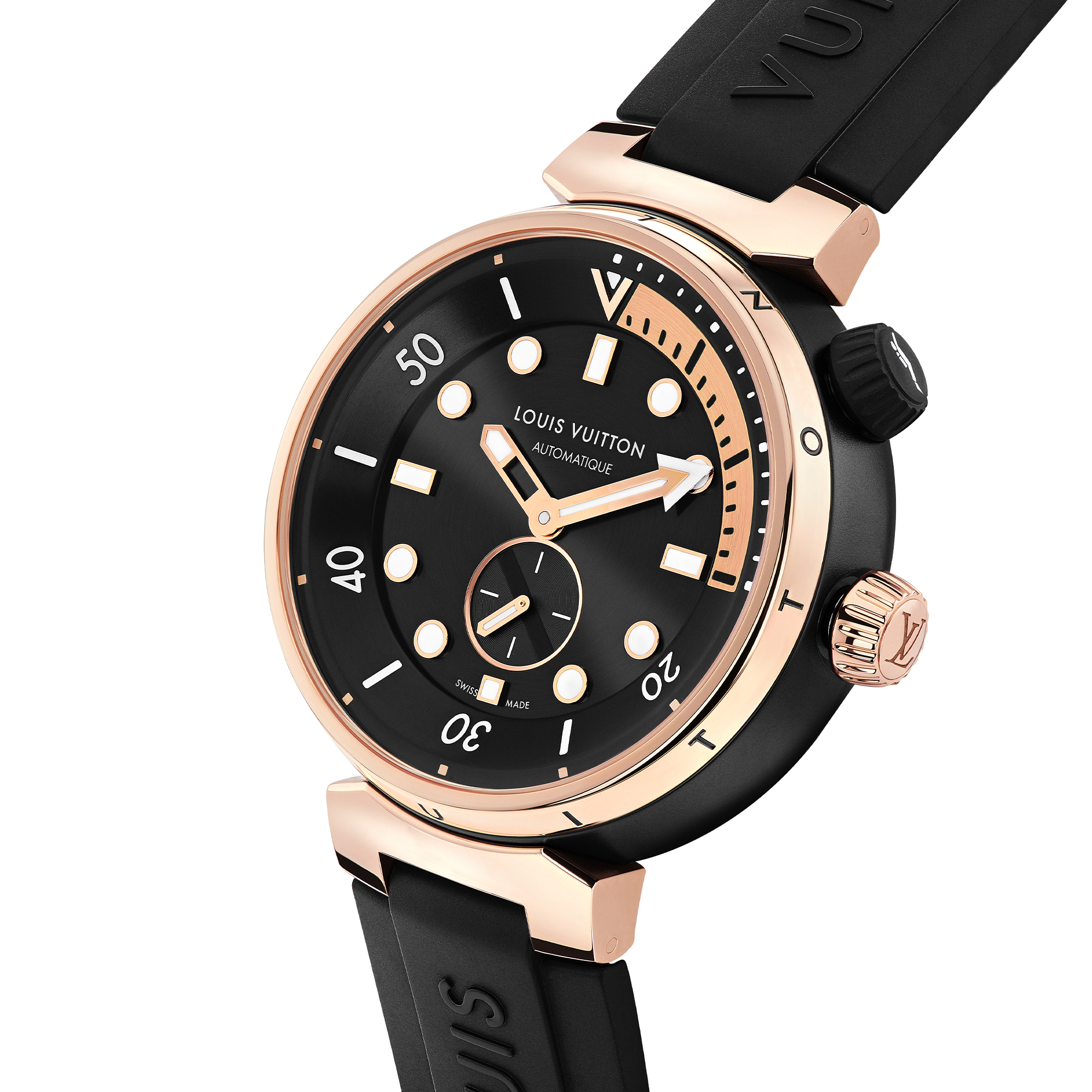 Tambour Street Diver, Automatikuhrwerk, 44 mm, Edelstahl & Roségold  Uhren Alle Uhren } | LOUIS VUITTON (Zoom)