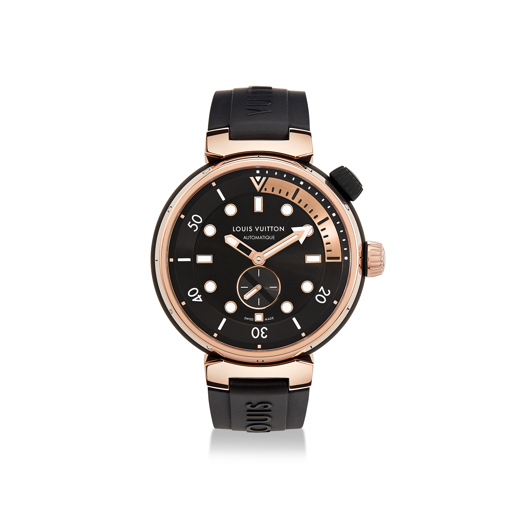 Tambour Street Diver, Automatikuhrwerk, 44 mm, Edelstahl & Roségold  Uhren Alle Uhren } | LOUIS VUITTON (Zoom)