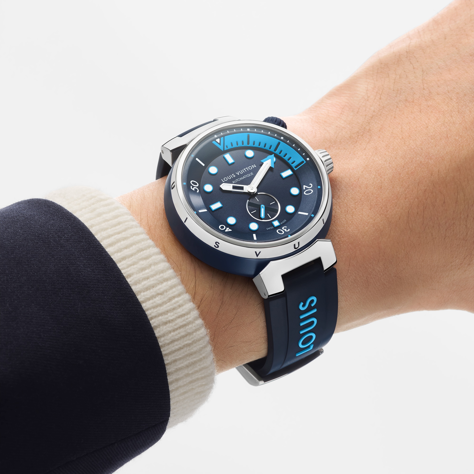 Tambour Street Diver, Automatikuhrwerk, 44 mm, Edelstahl  Uhren Alle Uhren } | LOUIS VUITTON (Zoom)
