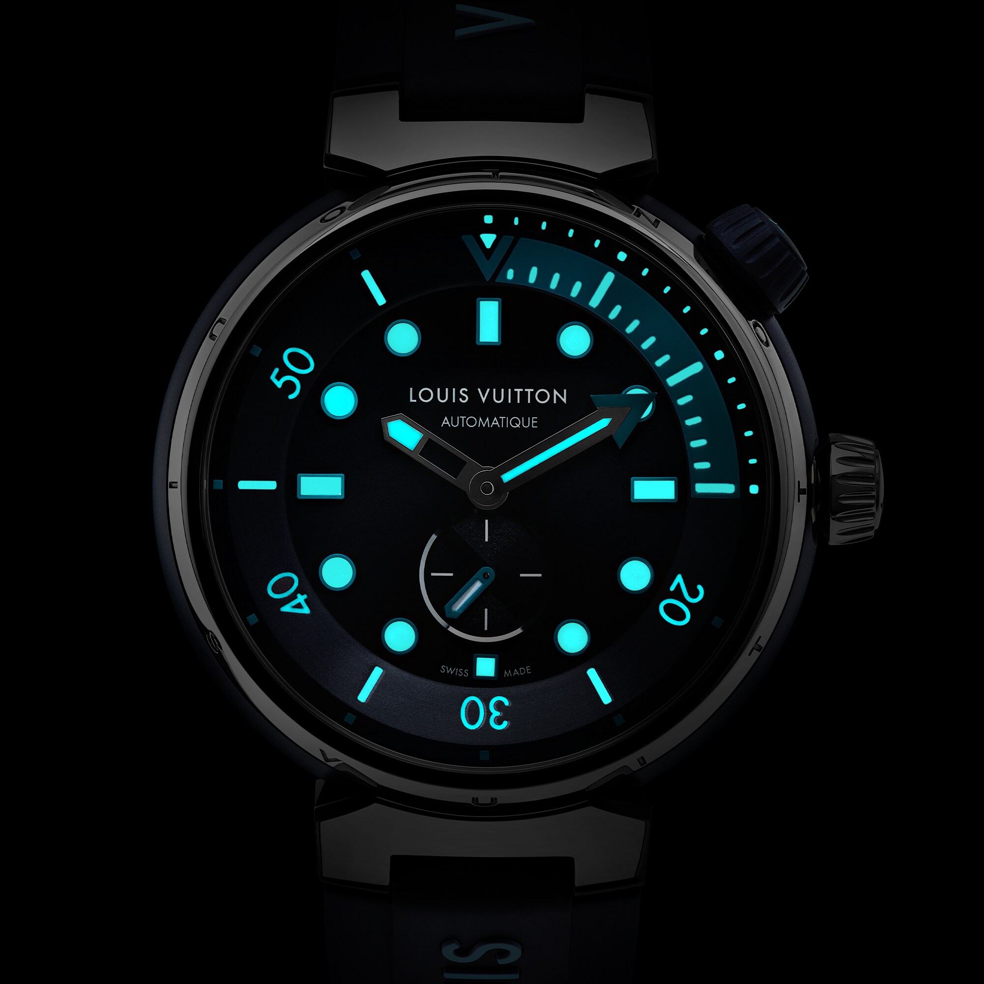 Tambour Street Diver, Automatikuhrwerk, 44 mm, Edelstahl  Uhren Alle Uhren } | LOUIS VUITTON (Zoom)