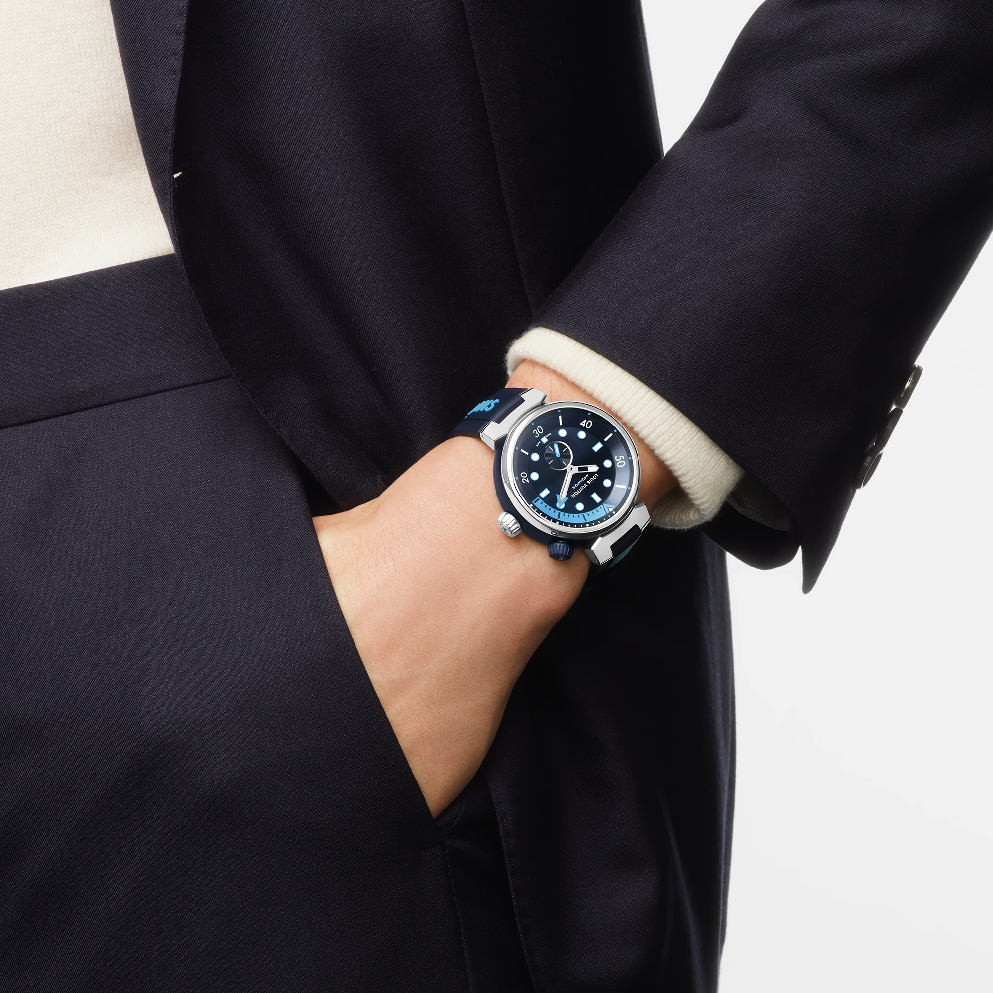 Tambour Street Diver, Automatikuhrwerk, 44 mm, Edelstahl  Uhren Alle Uhren } | LOUIS VUITTON (Zoom)