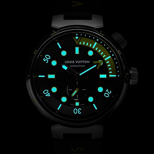 Tambour Street Diver, Automatikuhrwerk, 44 mm, Edelstahl Uhren Alle Uhren } | LOUIS VUITTON (Zoom)
