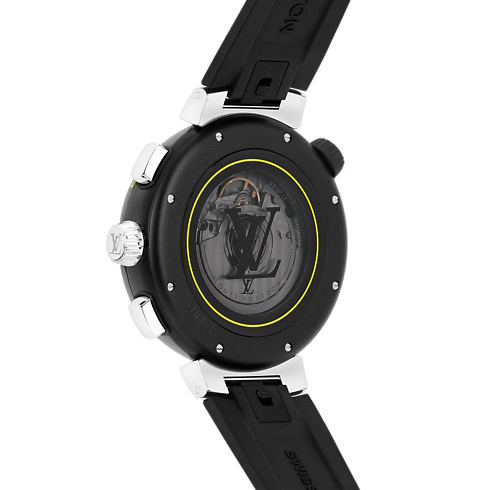 Tambour Street Diver Chronograph, Automatikuhrwerk, 46 mm, Edelstahl Uhren Alle Uhren } | LOUIS VUITTON (Zoom)