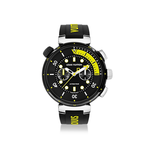 Tambour Street Diver Chronograph, Automatikuhrwerk, 46 mm, Edelstahl Uhren Alle Uhren } | LOUIS VUITTON (Zoom)