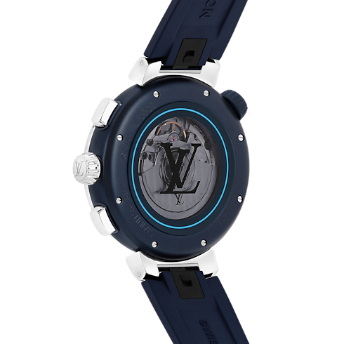 Tambour Street Diver Chronograph, Automatikuhrwerk, 46 mm, Edelstahl Uhren Alle Uhren } | LOUIS VUITTON (Zoom)