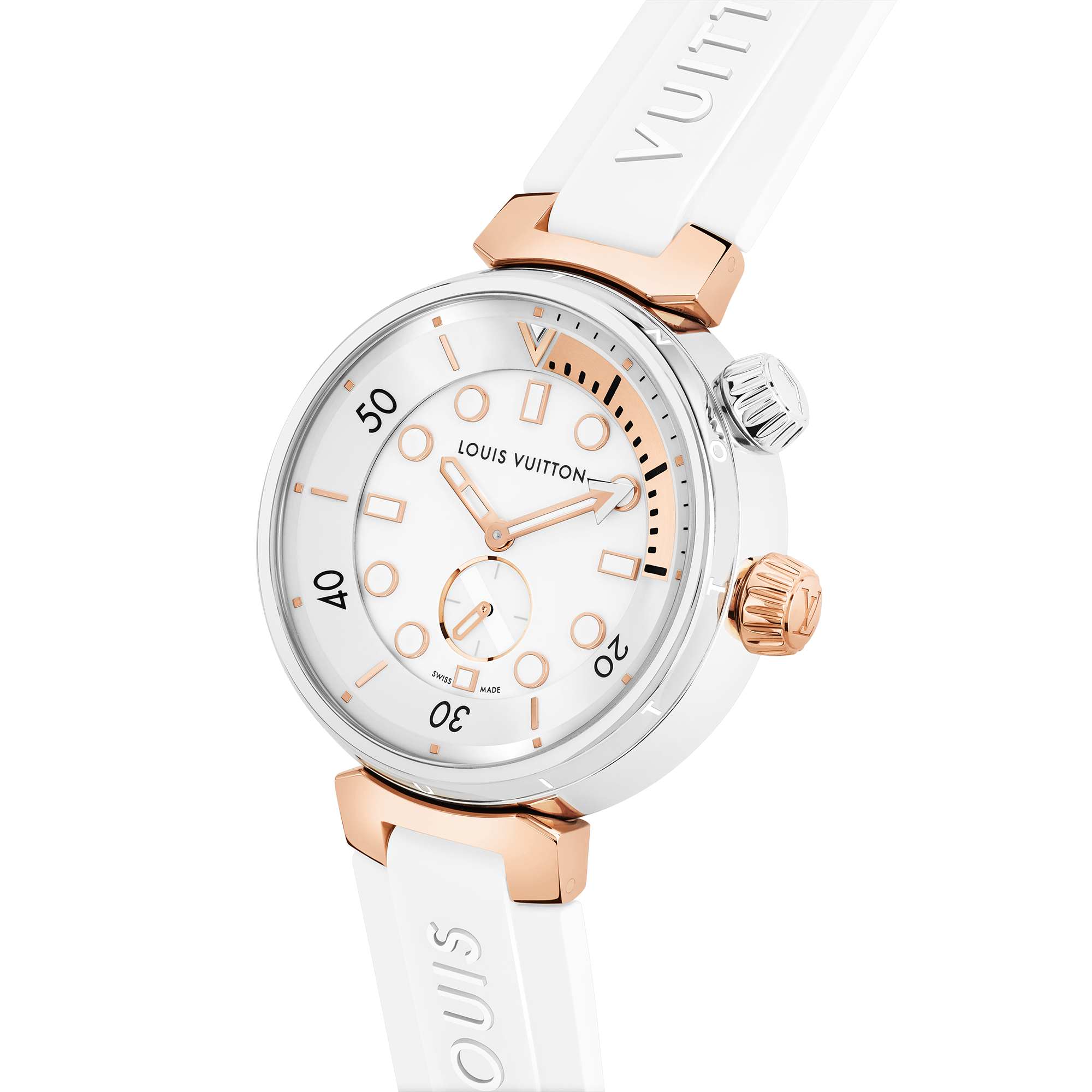 Tambour Street Diver, Quarzuhrwerk, 39,5mm, Edelstahl & Roségold  Uhren Alle Uhren } | LOUIS VUITTON (Zoom)