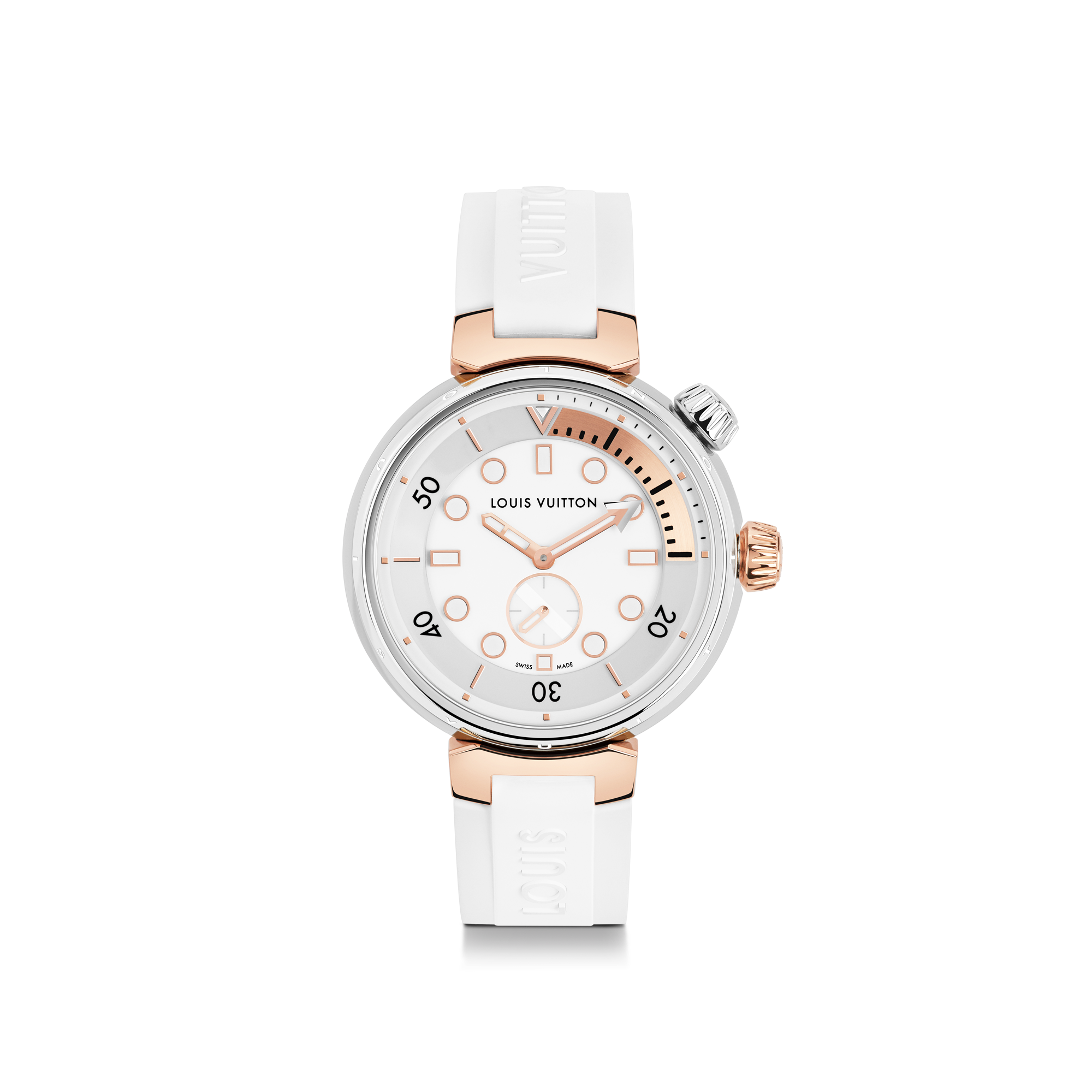 Tambour Street Diver, Quarzuhrwerk, 39,5mm, Edelstahl & Roségold  Uhren Alle Uhren } | LOUIS VUITTON (Zoom)
