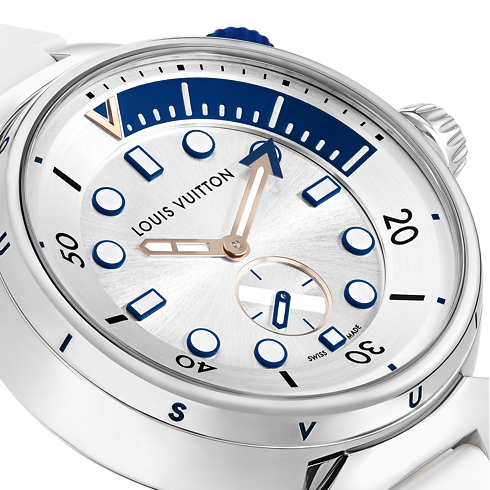 Tambour Street Diver, Quarzuhrwerk, 39,5mm, Edelstahl Uhren Alle Uhren } | LOUIS VUITTON (Zoom)