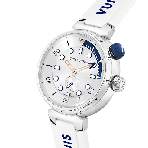 Tambour Street Diver, Quarzuhrwerk, 39,5mm, Edelstahl Uhren Alle Uhren } | LOUIS VUITTON (Zoom)