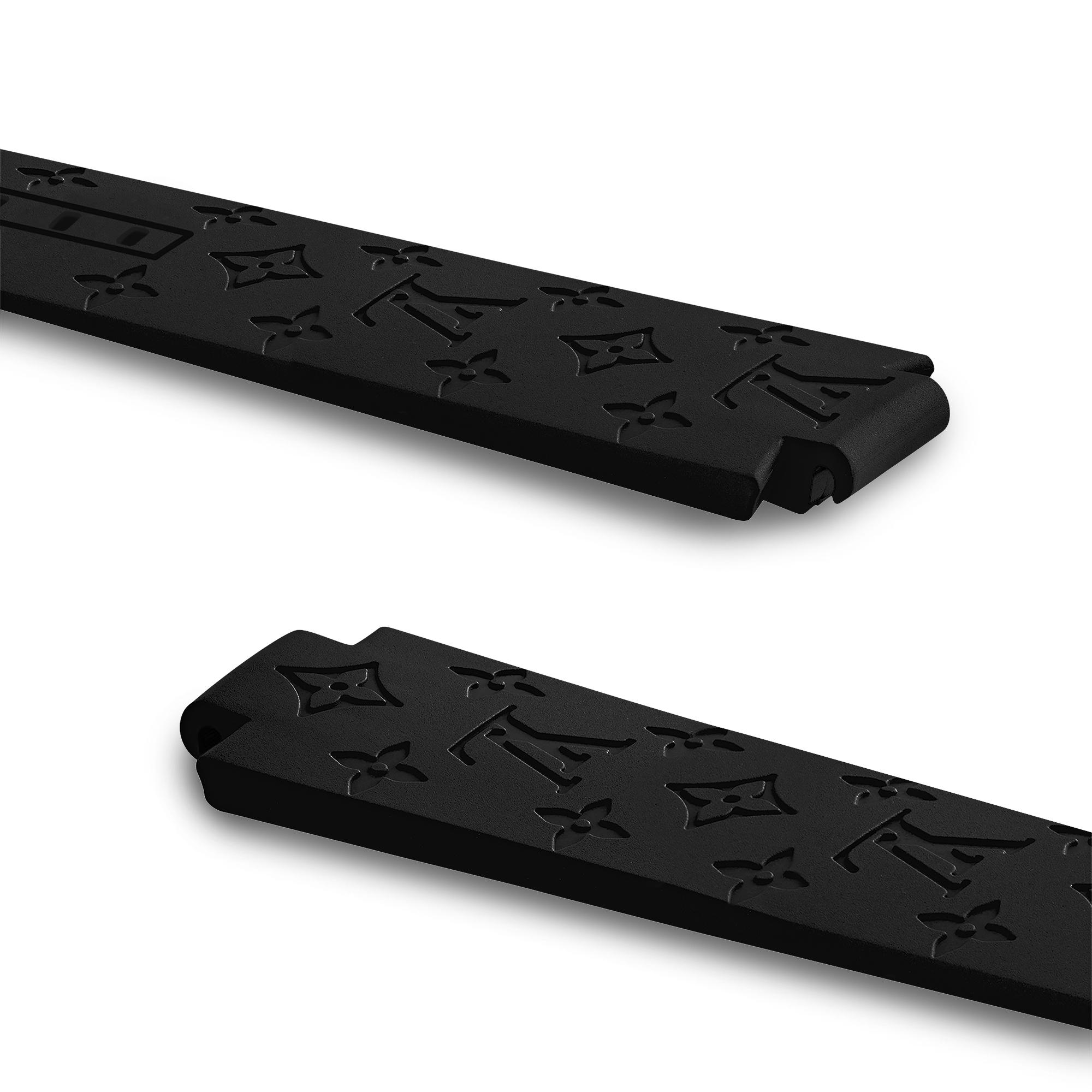 Tambour Uhrenarmband aus Gummi in Monogram-Optik  Uhren Connected Watches Uhrenarmbänder & Accessoires | LOUIS VUITTON (Zoom)
