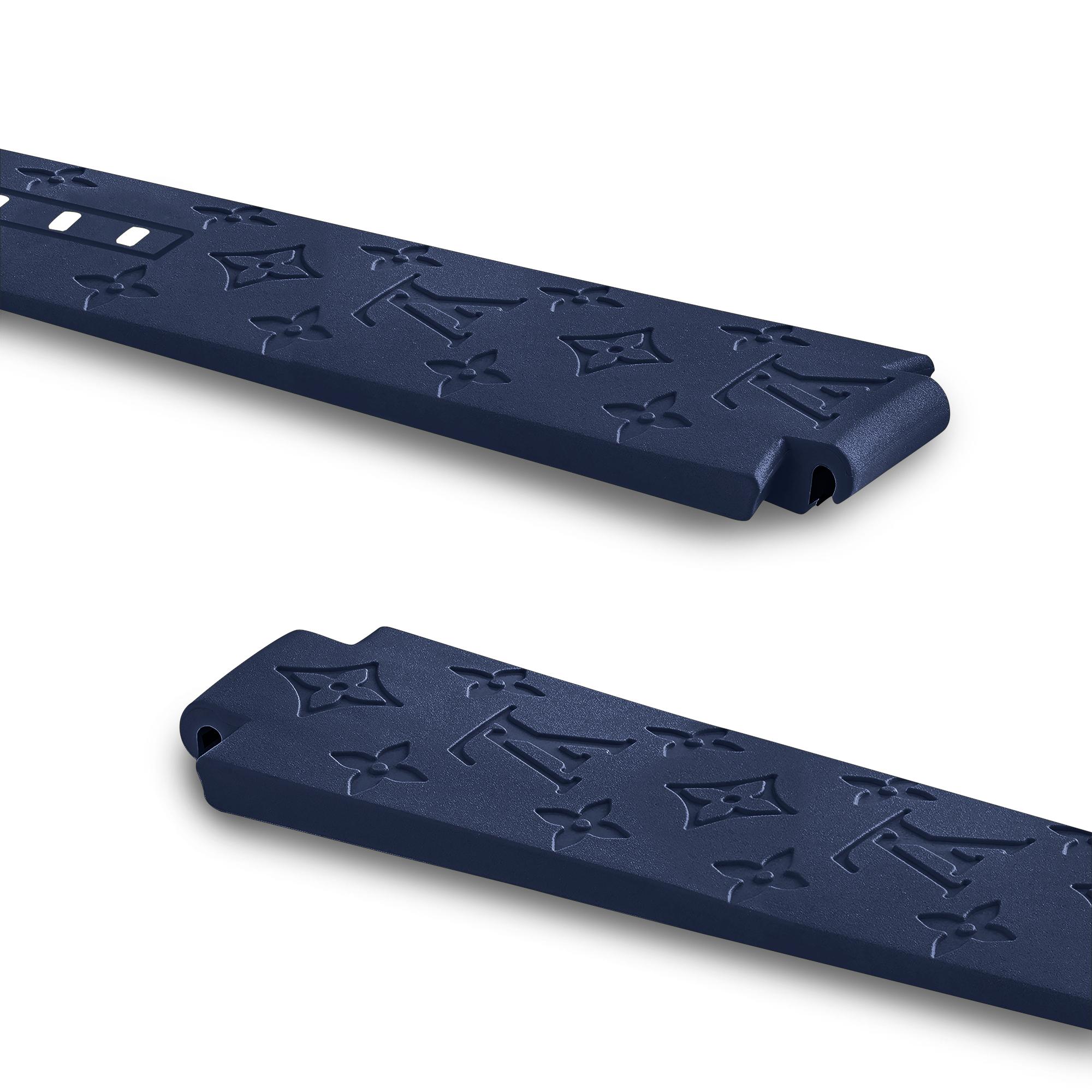 Tambour Uhrenarmband aus Gummi in Monogram-Optik  Uhren Connected Watches Uhrenarmbänder & Accessoires | LOUIS VUITTON (Zoom)