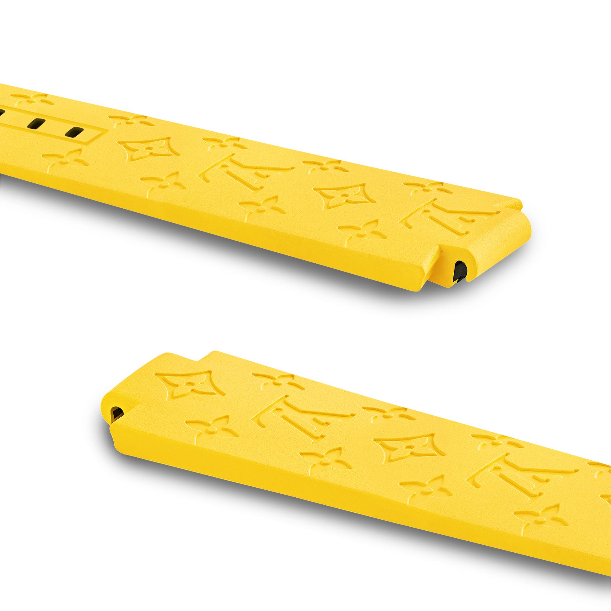 Tambour Uhrenarmband aus Gummi in Monogram-Optik  Uhren Connected Watches Uhrenarmbänder & Accessoires | LOUIS VUITTON (Zoom)