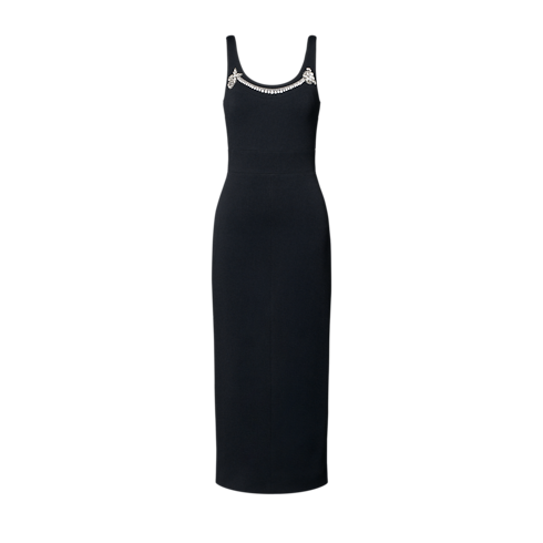 Tanktop-Kleid mit Strasssteinen am Ausschnitt Damen Ready to Wear Kleider | LOUIS VUITTON (Zoom)