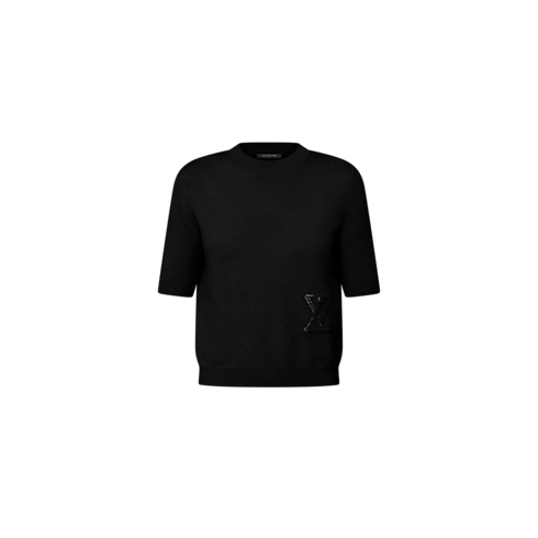 Top aus Strick mit Signatur aus Pailletten Damen Ready to Wear Tops | LOUIS VUITTON (Zoom)