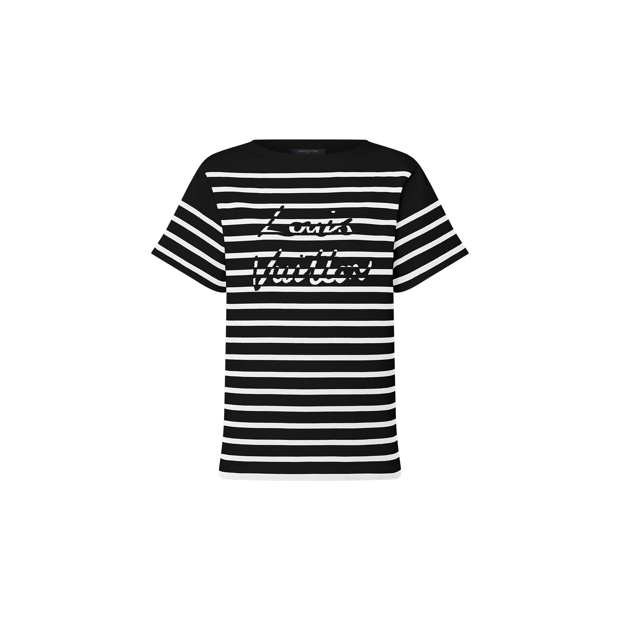 Top aus Strick mit Signatur und Streifen  Damen Ready to Wear Tops | LOUIS VUITTON (Zoom)