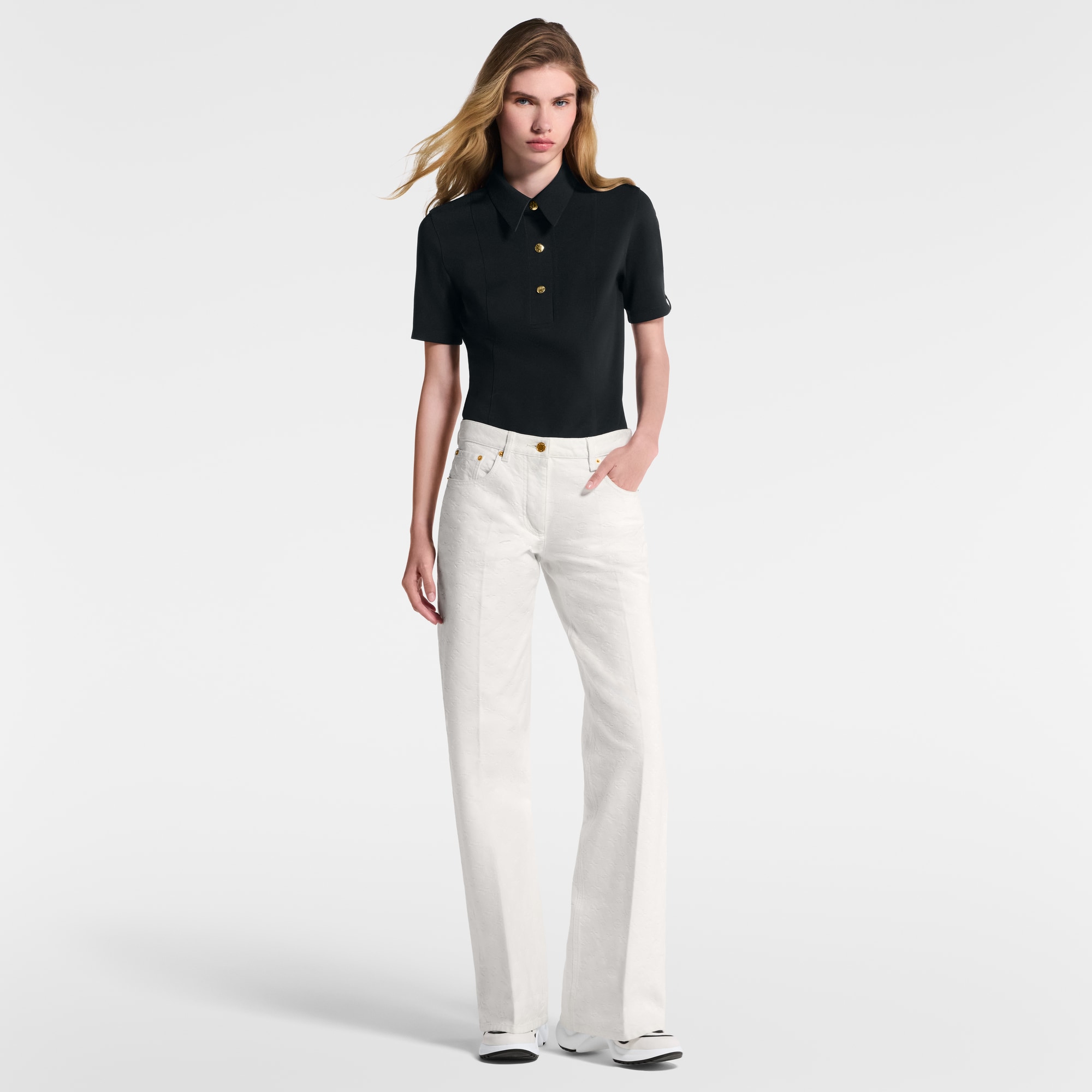Top aus technischem Jersey im Polo-Stil  Damen Ready to Wear Tops | LOUIS VUITTON (Zoom)