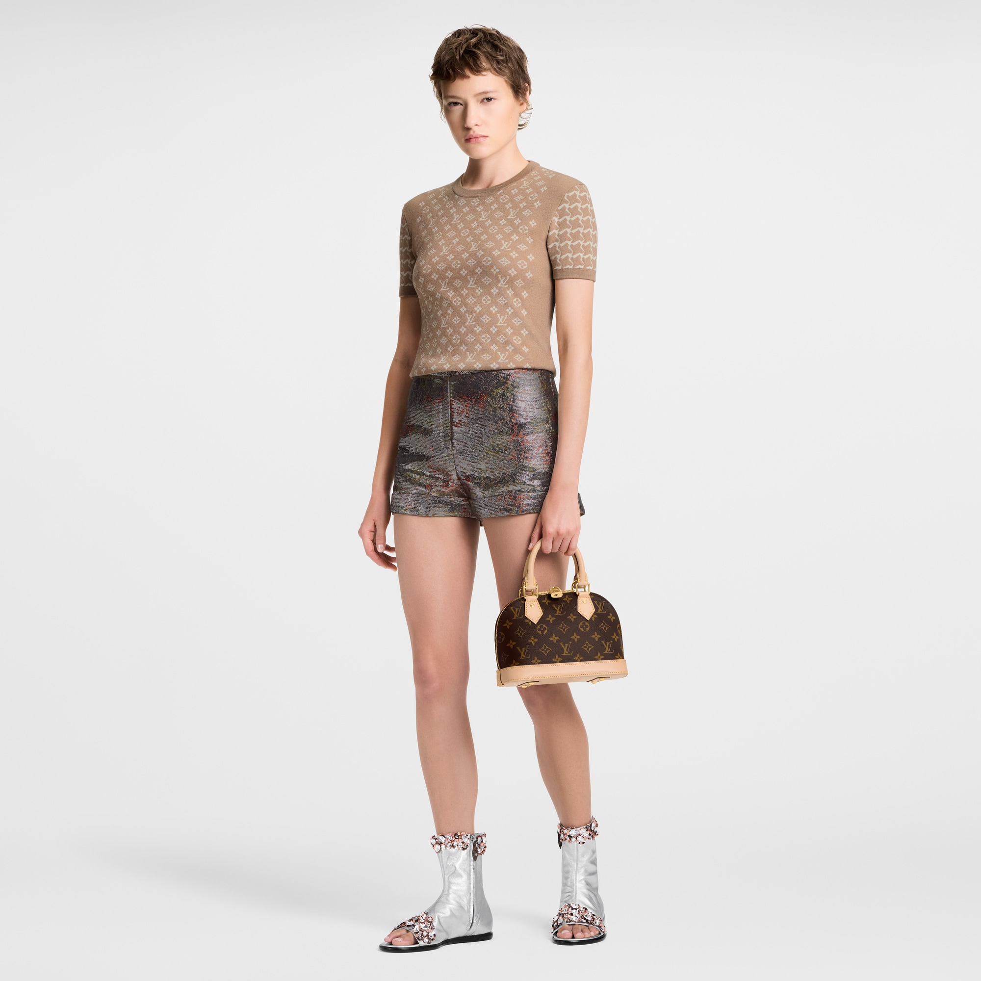 Top aus Wabenstrick mit Monogram-Motiv  Damen Ready to Wear Tops | LOUIS VUITTON (Zoom)