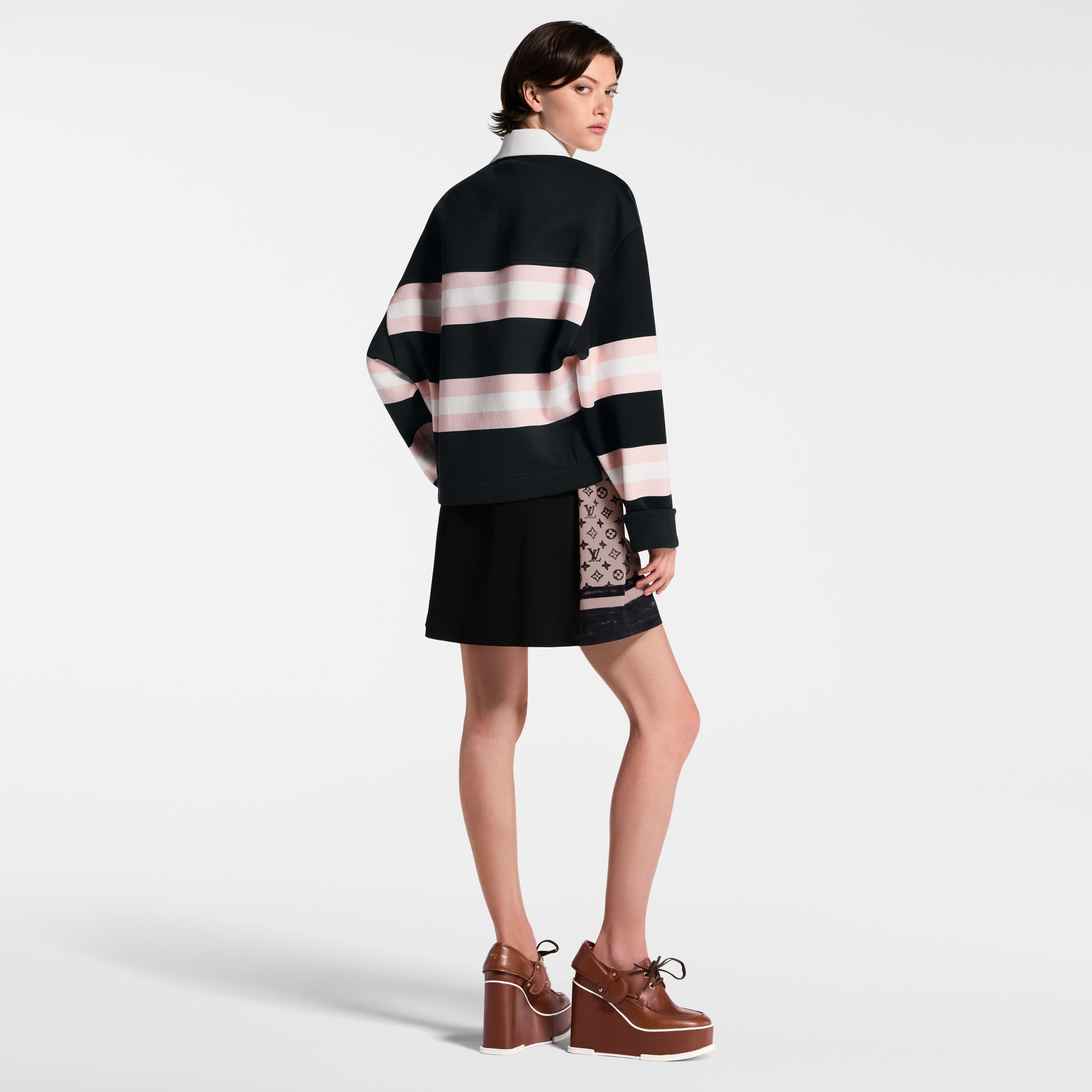 Top im Polo-Stil mit breiten Streifen  Damen Ready to Wear Tops | LOUIS VUITTON (Zoom)