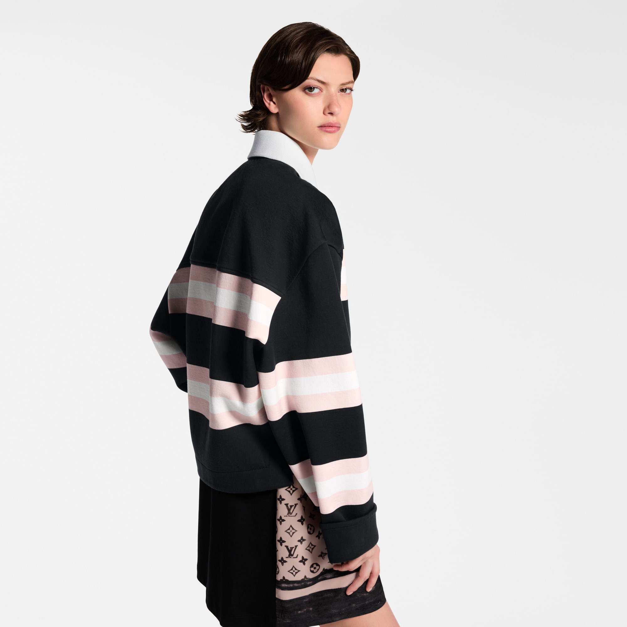 Top im Polo-Stil mit breiten Streifen  Damen Ready to Wear Tops | LOUIS VUITTON (Zoom)