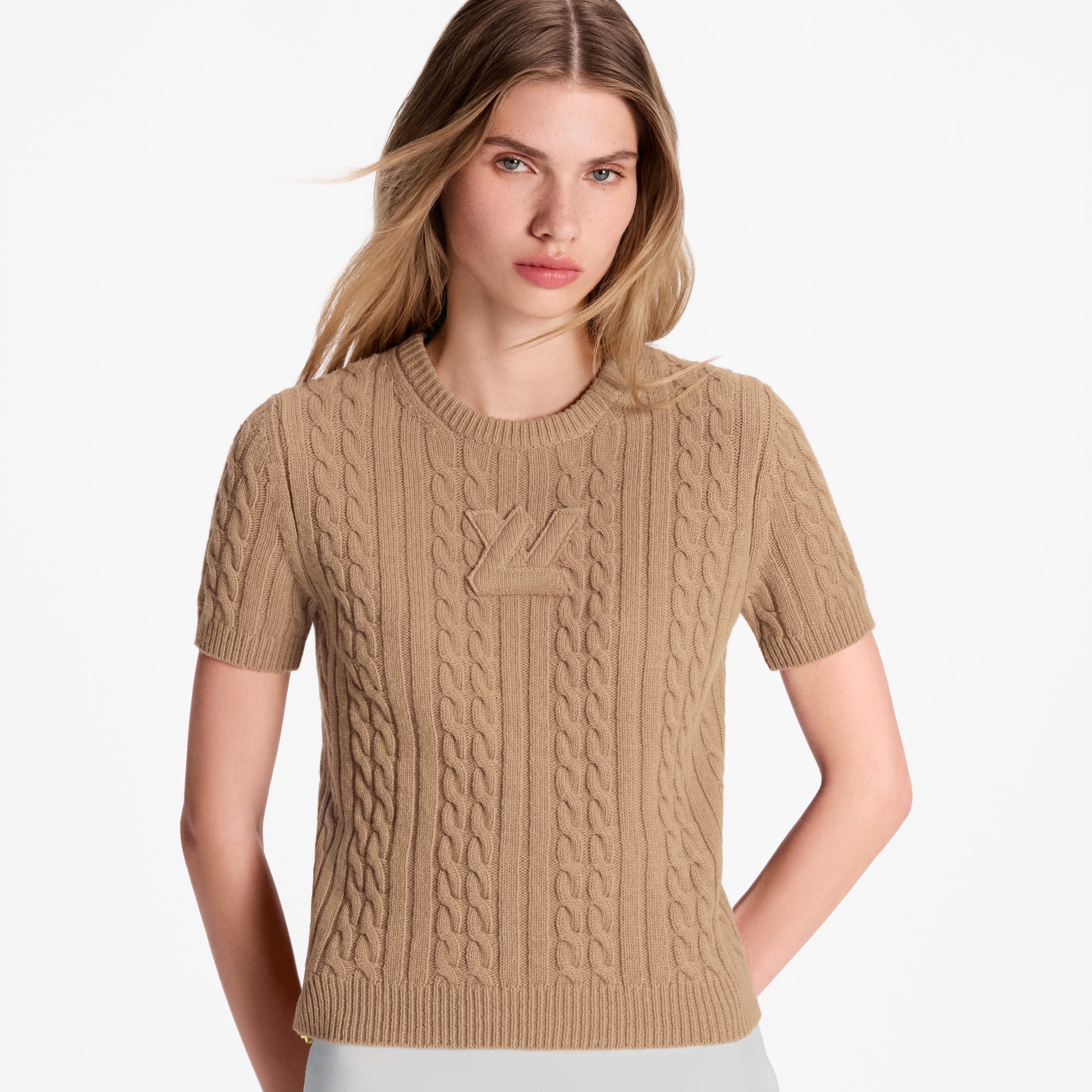 Top mit Zopfstrickmuster und Signatur  Damen Ready to Wear Strick | LOUIS VUITTON (Zoom)