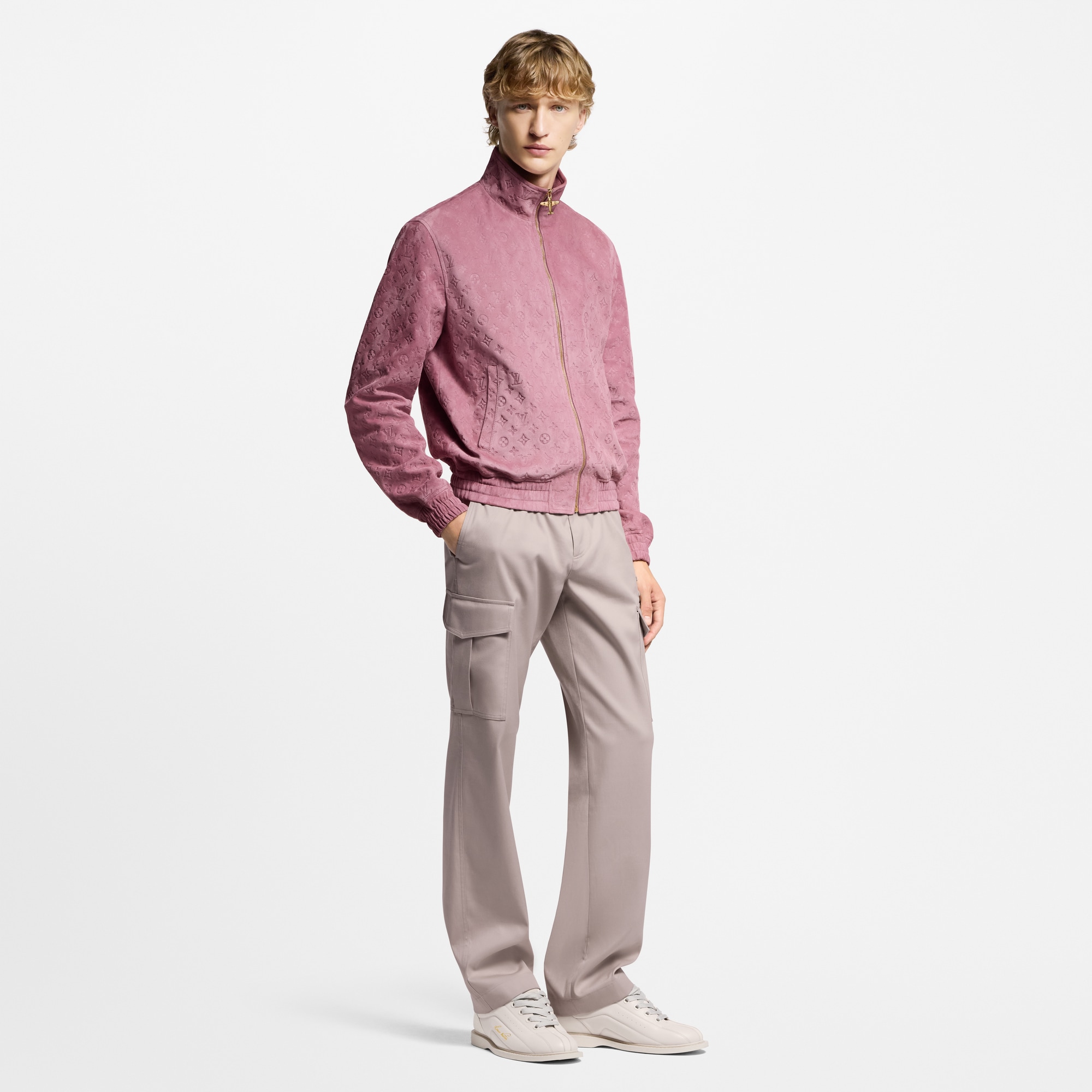 Trainingsjacke aus Leder mit gestanztem Monogram  Herren Ready to Wear Jacken und Mäntel | LOUIS VUITTON (Zoom)