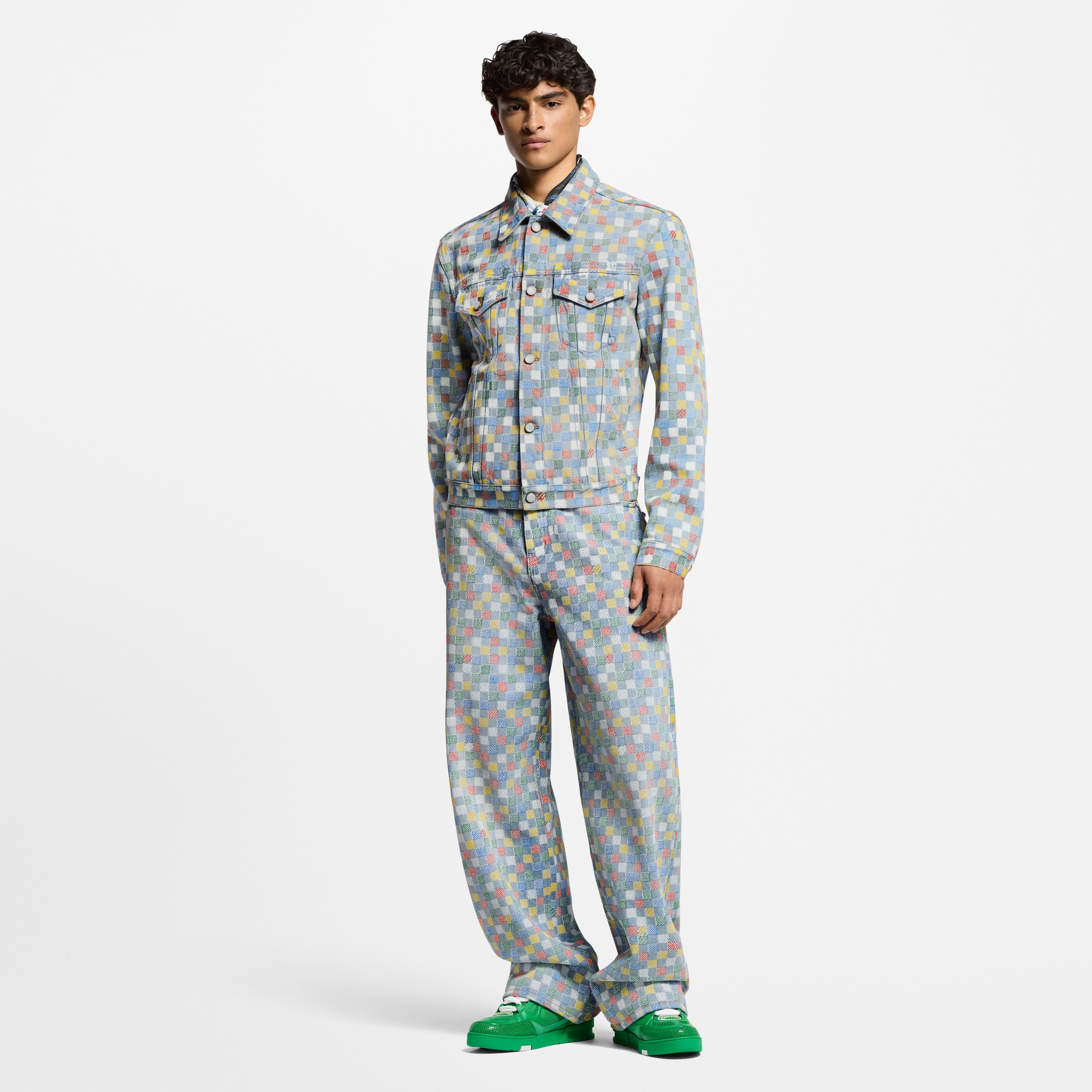 Truckerjacke aus Denim mit Damier-Motiv  Herren Ready to Wear Jacken und Mäntel | LOUIS VUITTON (Zoom)