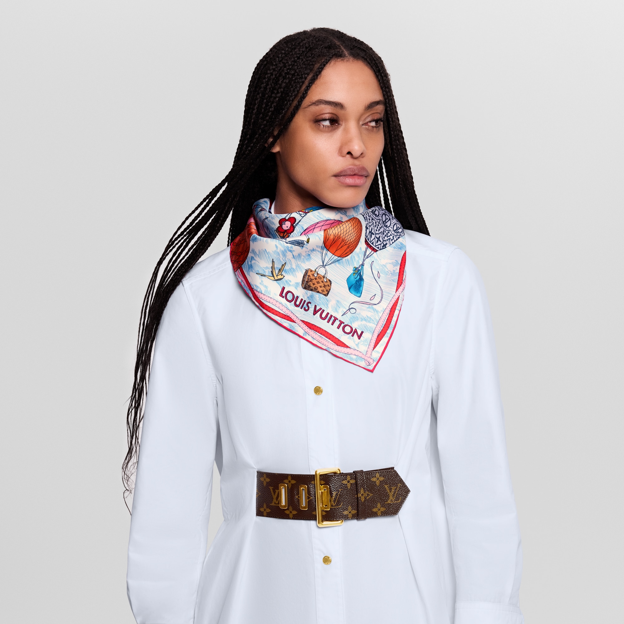 Up And Away Carré 90 S00 Damen Accessoires Seidentücher und Bandeaus | LOUIS VUITTON (Zoom)