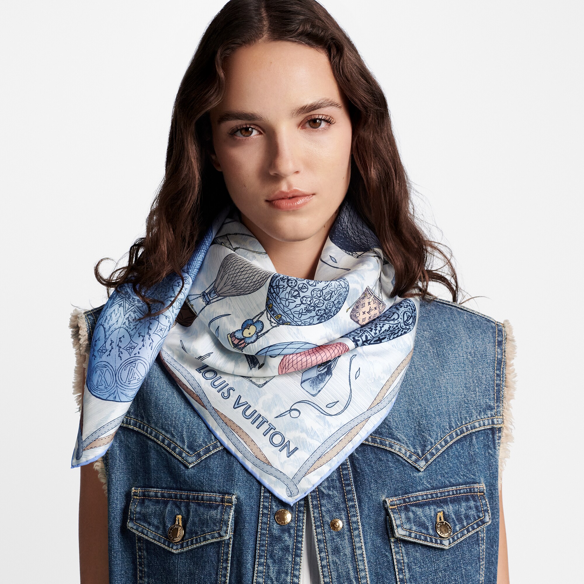 Up And Away Carré 90 S00 Damen Accessoires Seidentücher und Bandeaus | LOUIS VUITTON (Zoom)