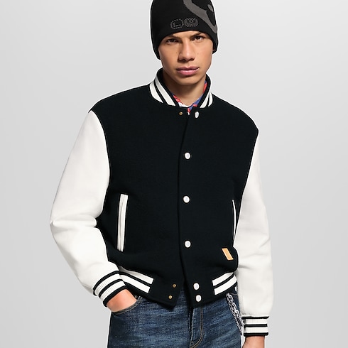 Varsity Jacke mit Details aus Leder und Signatur Herren Ready to Wear Jacken und Mäntel | LOUIS VUITTON (Zoom)