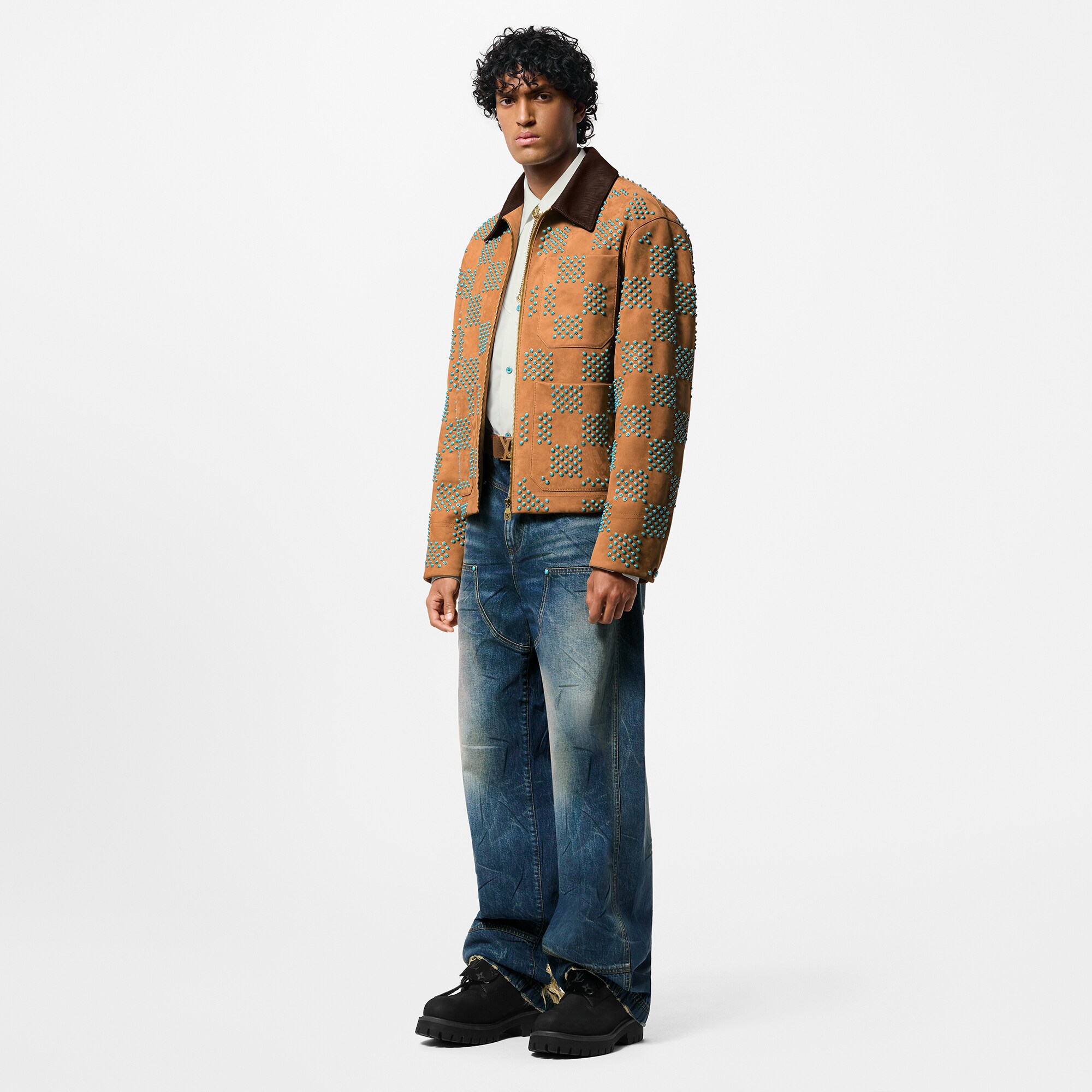 Verzierte Nubuk-Lederjacke im Workwear-Stil  Herren Ready to Wear Jacken und Mäntel | LOUIS VUITTON (Zoom)