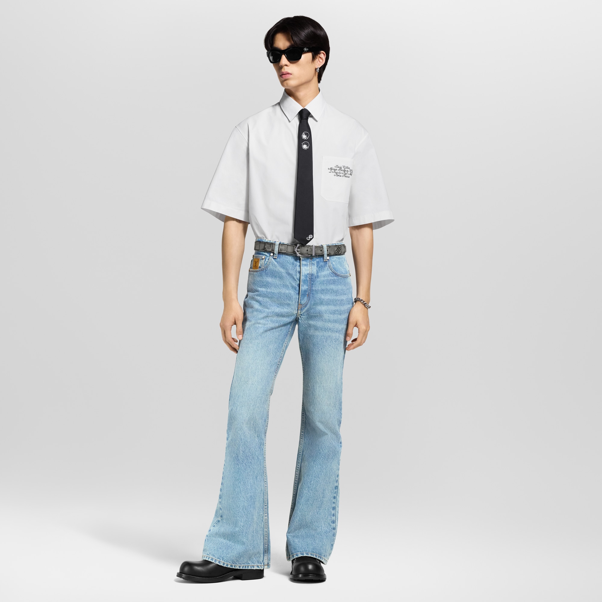 Verziertes Kurzarm-Hemd  Herren Ready to Wear Hemden | LOUIS VUITTON (Zoom)