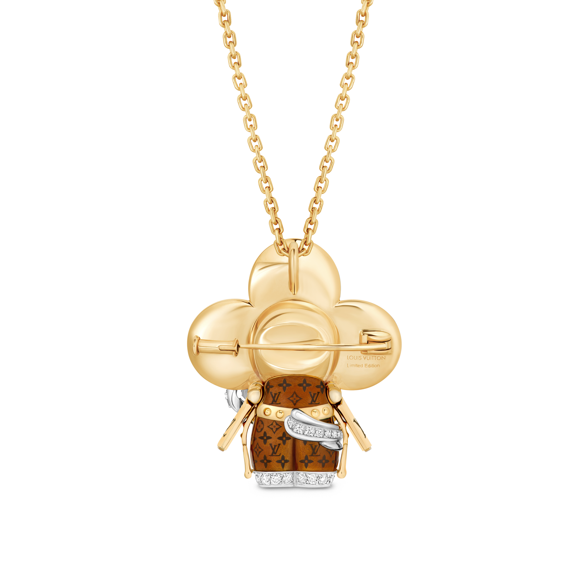 Vivienne Horse Anhänger mit Halskette, Gelbgold, Weißgold, Lack & Diamanten  Les Extraordinaires Schmuck Halsketten und Anhänger | LOUIS VUITTON (Zoom)