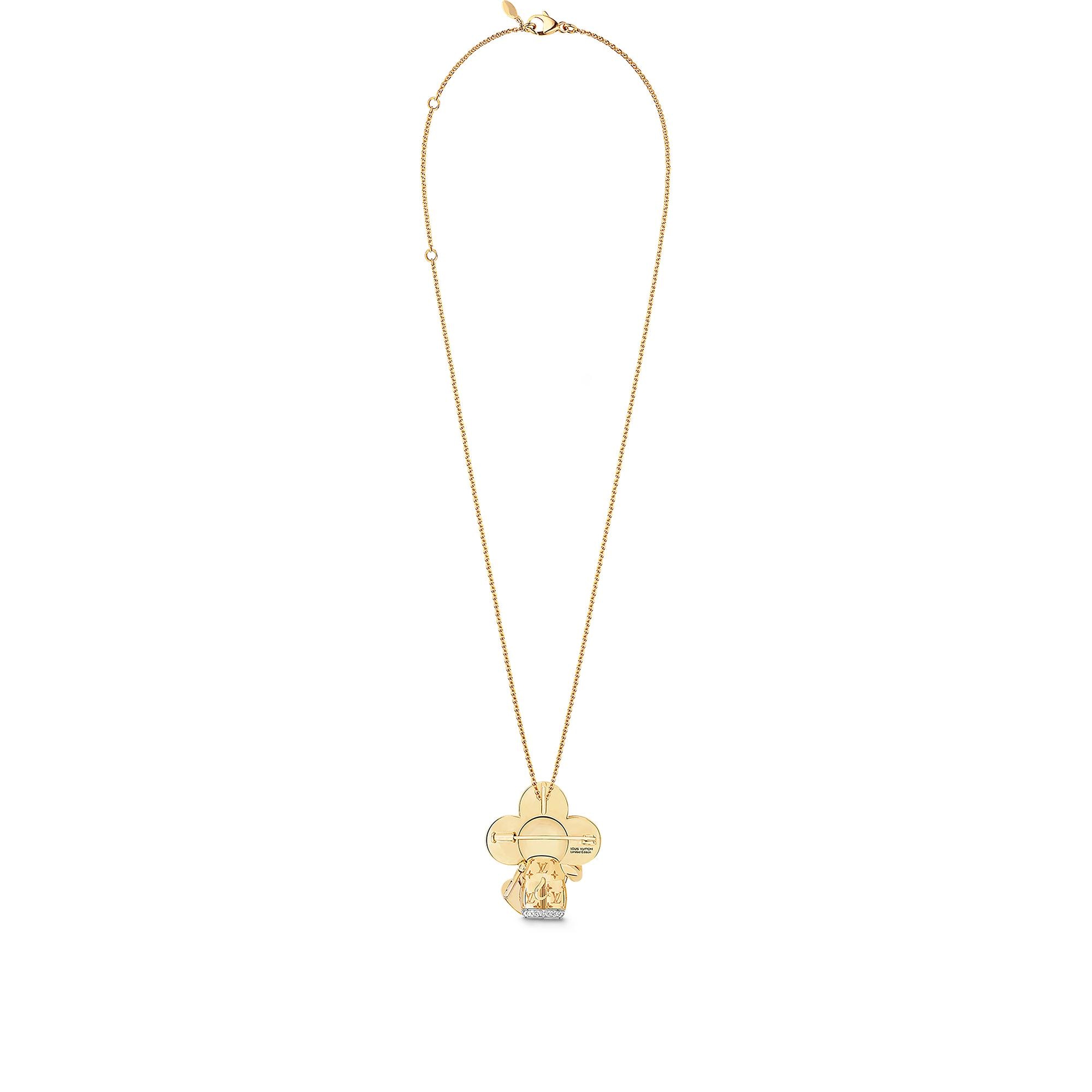 Vivienne Maneki Neko Anhänger mit Halskette, 3 Goldarten, Lack & Diamanten  Schmuck Kategorien Halsketten und Anhänger | LOUIS VUITTON (Zoom)