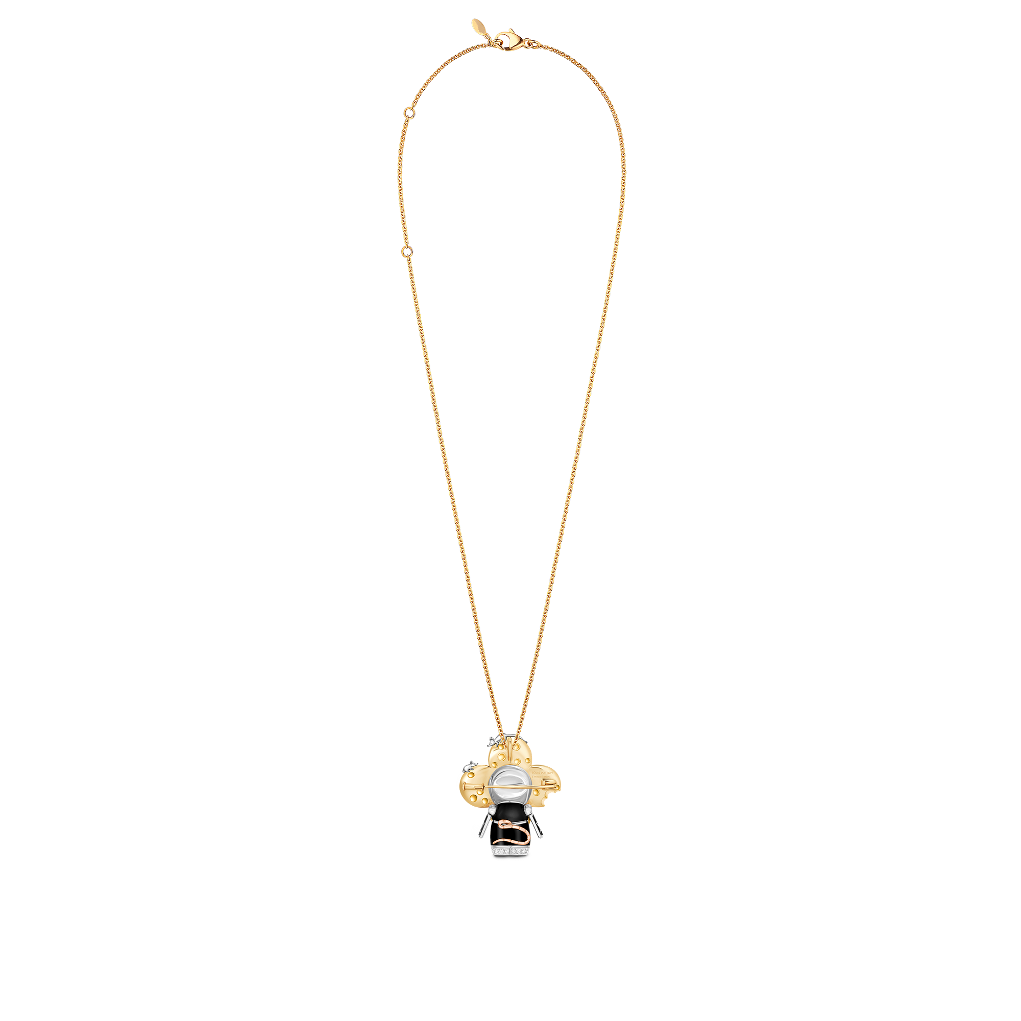 Vivienne Rat Anhänger mit Halskette, 3 Goldarten, Lack, Diamanten & farbige Edelsteine  Les Extraordinaires Schmuck Halsketten und Anhänger | LOUIS VUITTON (Zoom)