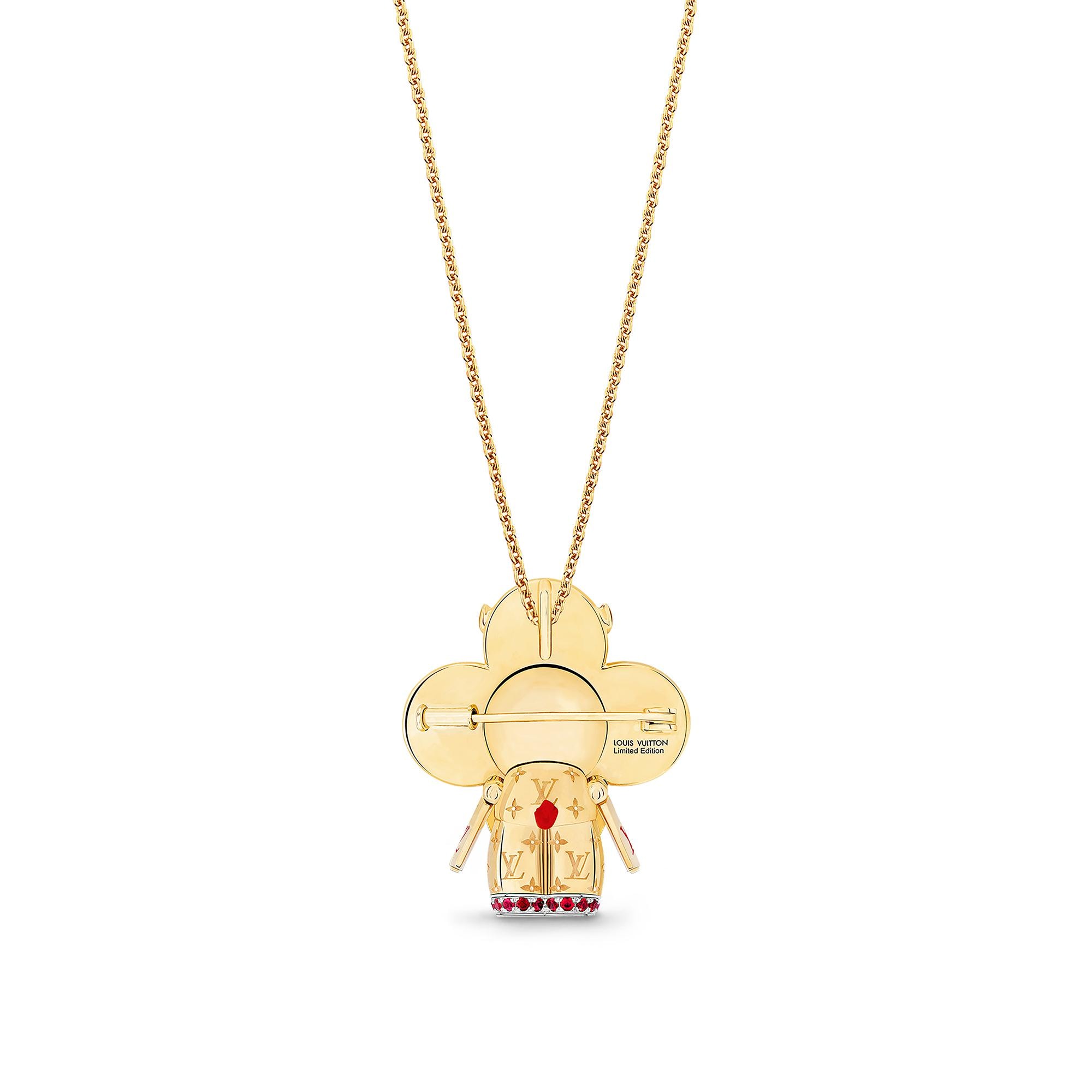 Vivienne roter Lion Dance Anhänger mit Halskette, Gelbgold, Weißgold, Lack, Diamanten & farbigen Edelsteine  Schmuck Kategorien Halsketten und Anhänger | LOUIS VUITTON (Zoom)