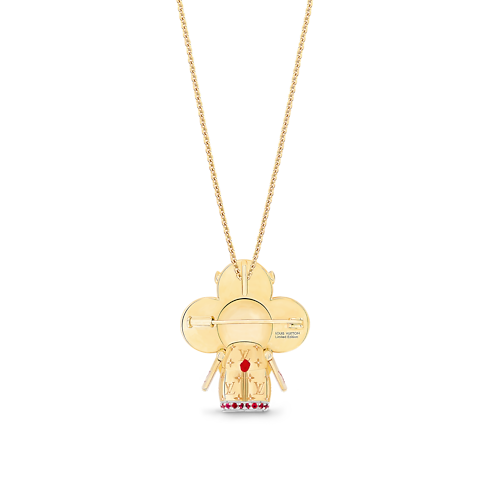 Vivienne roter Lion Dance Anhänger mit Halskette, Gelbgold, Weißgold, Lack, Diamanten & farbigen Edelsteine Schmuck Kategorien Halsketten und Anhänger | LOUIS VUITTON (Zoom)