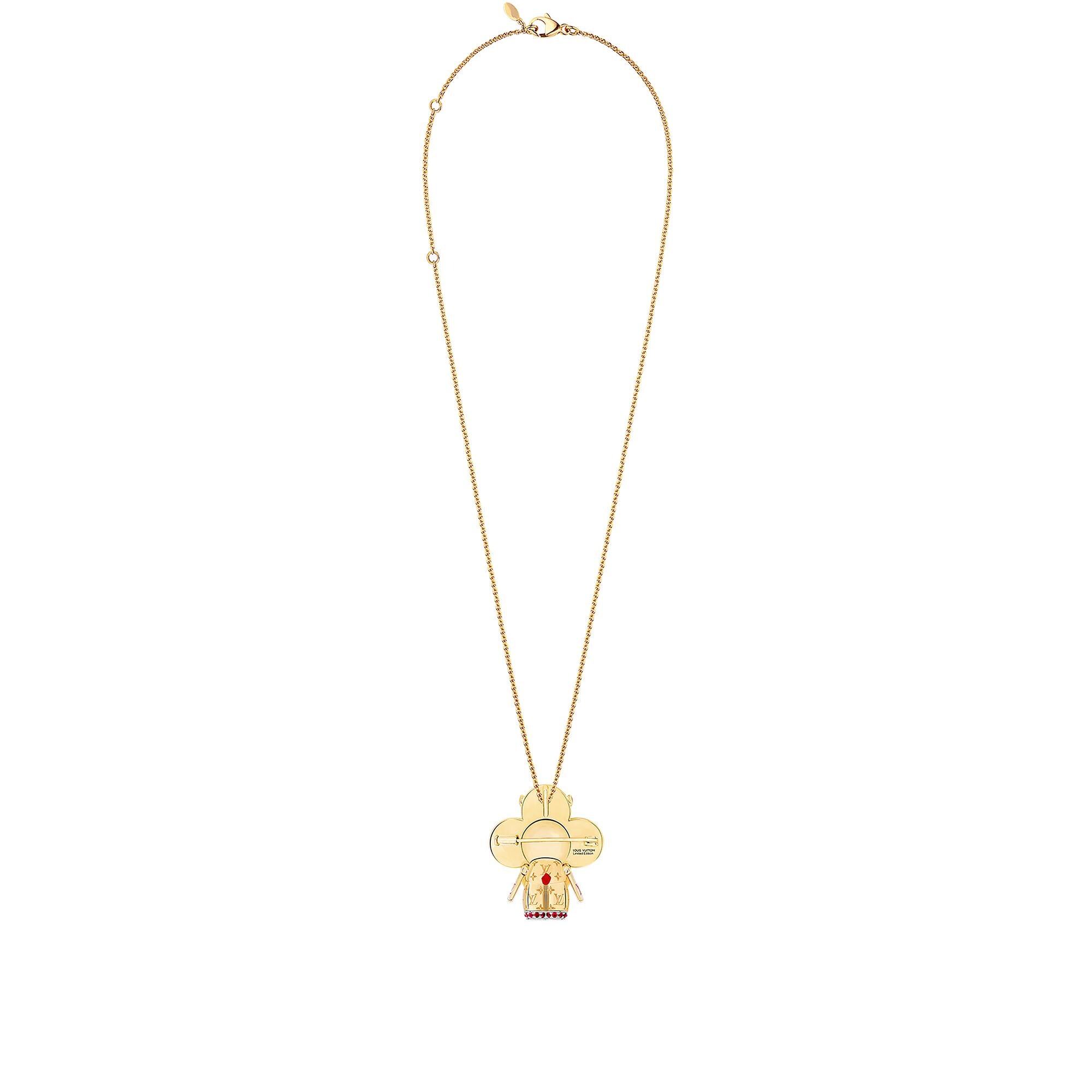 Vivienne roter Lion Dance Anhänger mit Halskette, Gelbgold, Weißgold, Lack, Diamanten & farbigen Edelsteine  Schmuck Kategorien Halsketten und Anhänger | LOUIS VUITTON (Zoom)