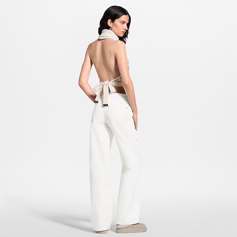 Weit geschnittene Jeans mit Signaturen und Pailletten ambiance view