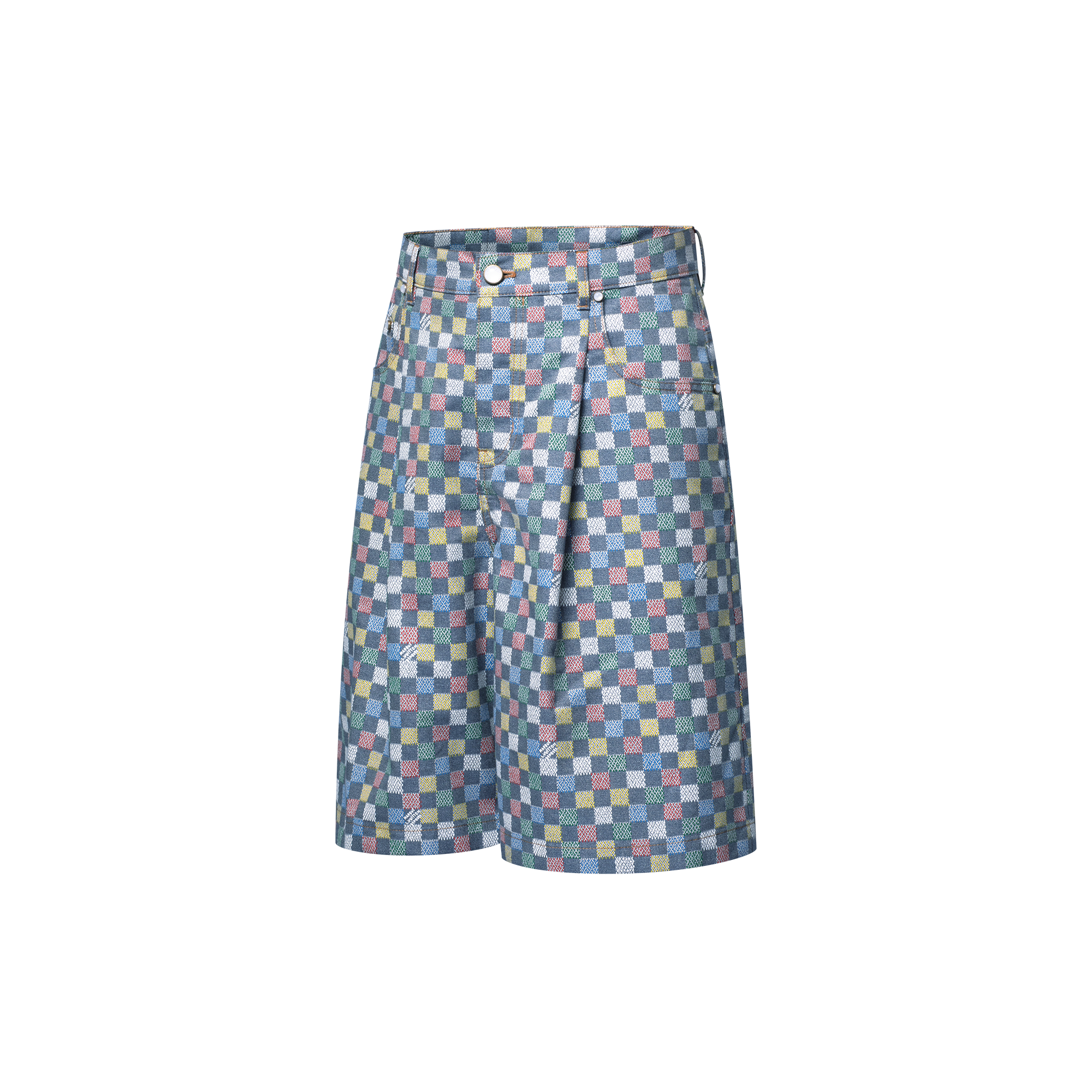Weite Chambray-Shorts mit Damier-Motiv  Herren Ready to Wear Denim | LOUIS VUITTON (Zoom)