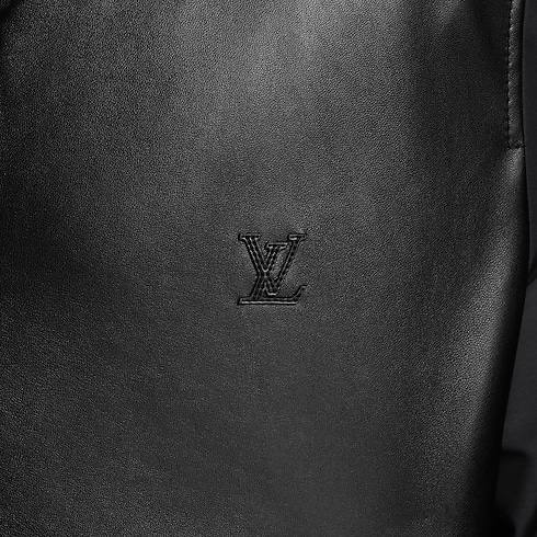 Wende-Trainingsjacke mit Leder mit Monogram-Motiv ambiance view