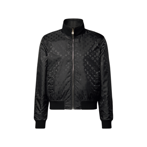 Wende-Trainingsjacke mit Leder mit Monogram-Motiv other view