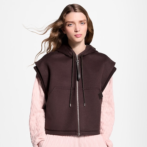 Weste mit Reißverschluss und Einsatz aus Strick Damen Ready to Wear Mäntel und Jacken | LOUIS VUITTON (Zoom)