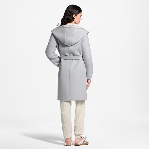 Wickelmantel mit Kapuze und Signatur Damen Ready to Wear Mäntel und Jacken | LOUIS VUITTON (Zoom)